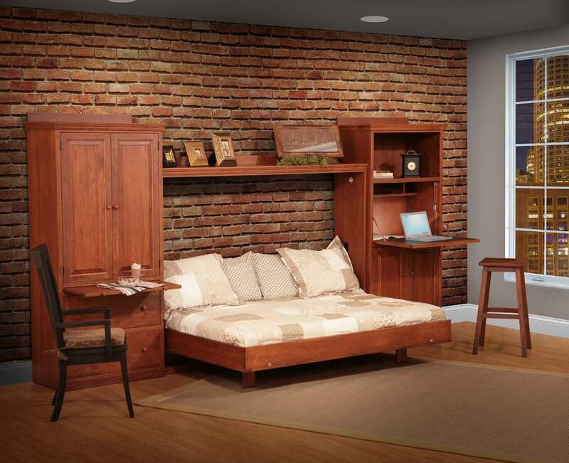 "Explore our Amish WallBed options with American Hardwood Raised Panels - Choose Horizontal or Vertical!"