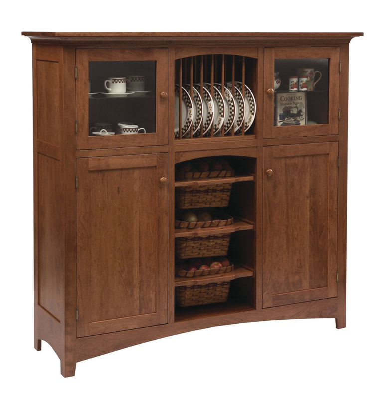"Personalized storage solutions with our bespoke Amish cabinetry"